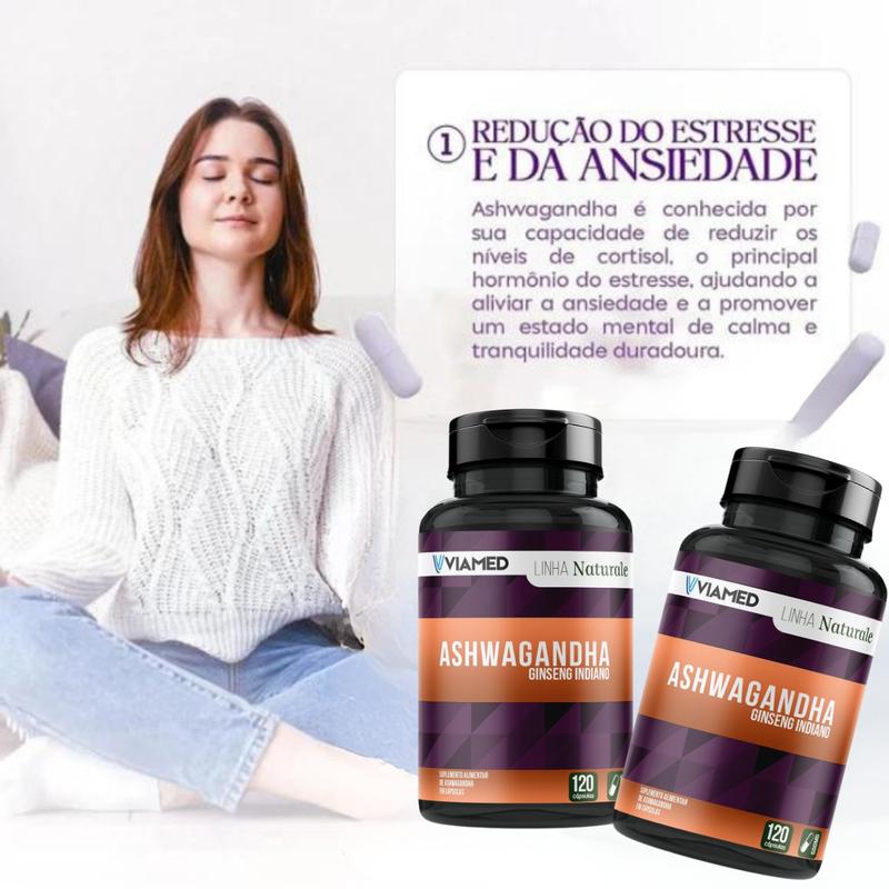 Ashwagandha 120 Cápsulas 500mg Original Viamed