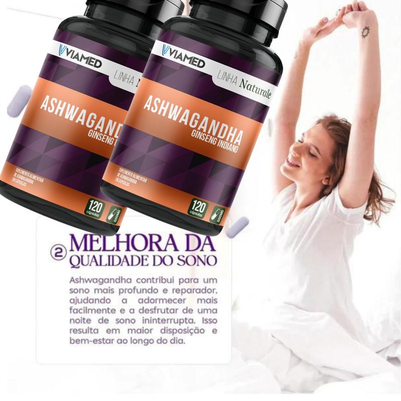 Ashwagandha 120 Cápsulas 500mg Original Viamed